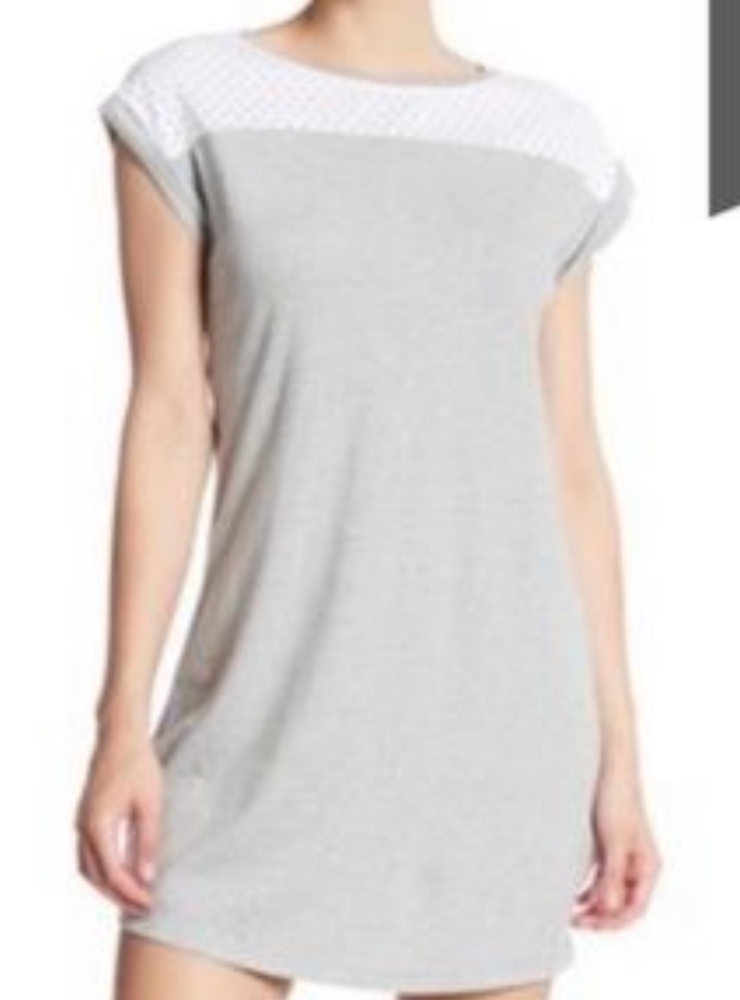 -Z by Zella perforated cotton/modal blend soft comfy t shirt dress